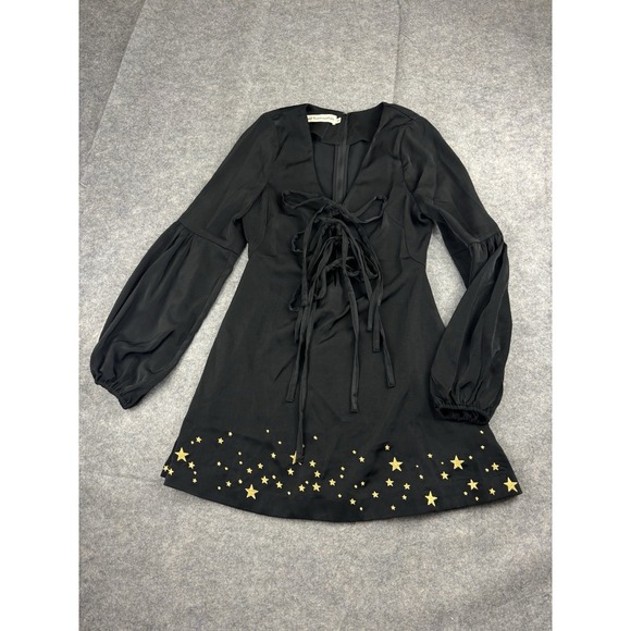 black dress types The Cosmic Shimmer Mesh Dress – Black & Gold Celestial Mesh Midi | The Pink  Nickel – Women's Clothing Boutique main image 0